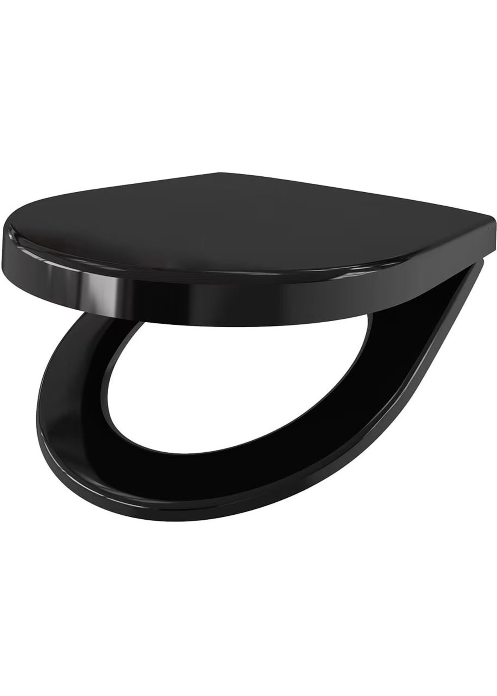 Toiletbril met soft close deksel, antibacterieel, krasbestendig, Zwart, Grijs of Wit