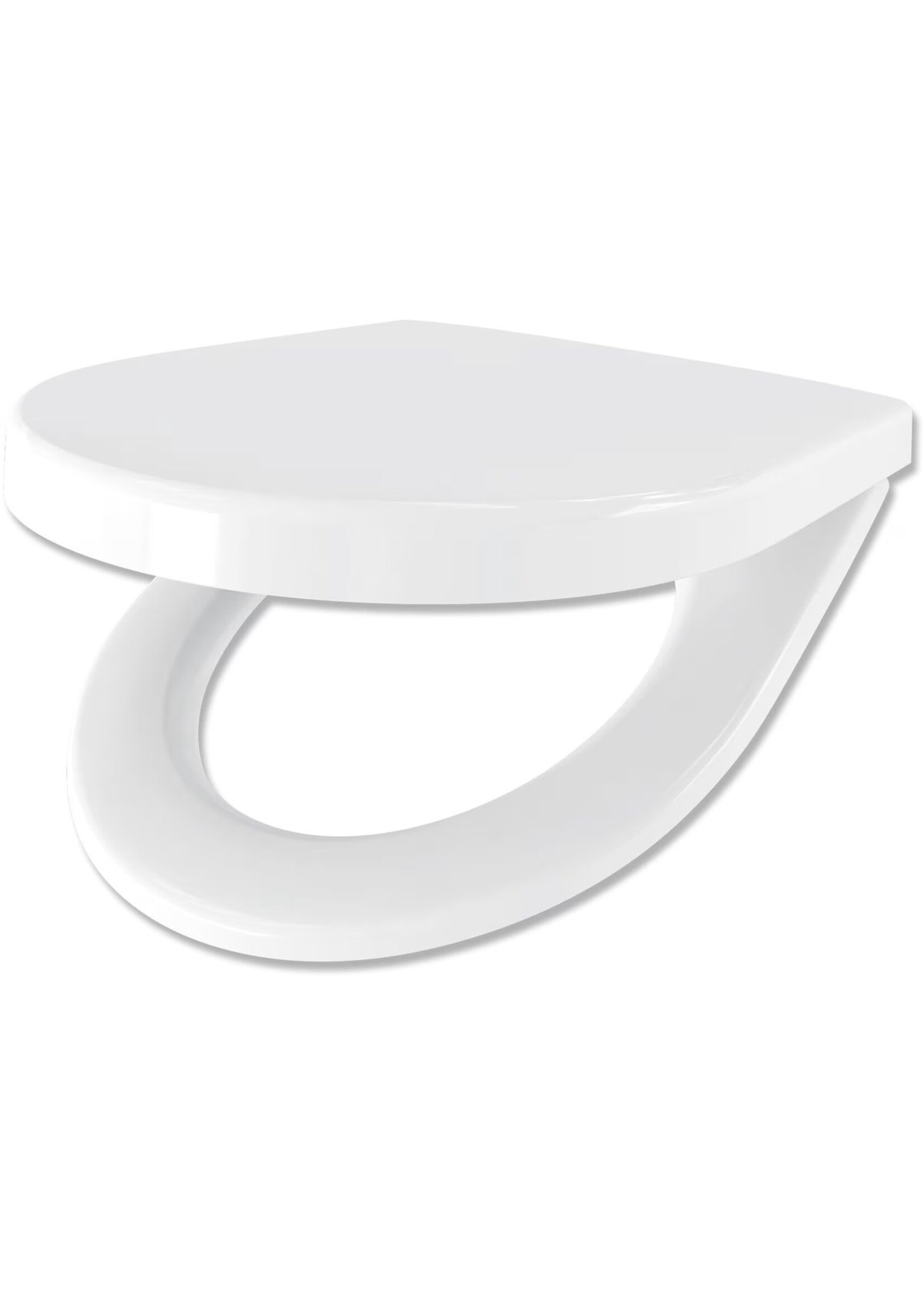 Toiletbril met soft close deksel, antibacterieel, krasbestendig, Zwart, Grijs of Wit