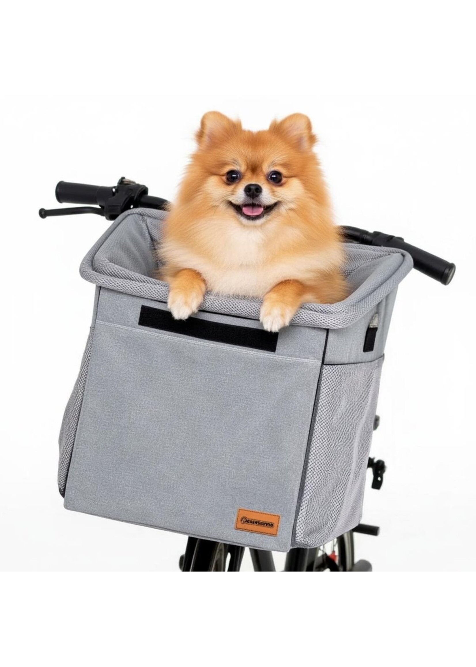 Fietsmand hond voorop - 3-in-1. Fietsmand, Schoudertas & Rugtas.