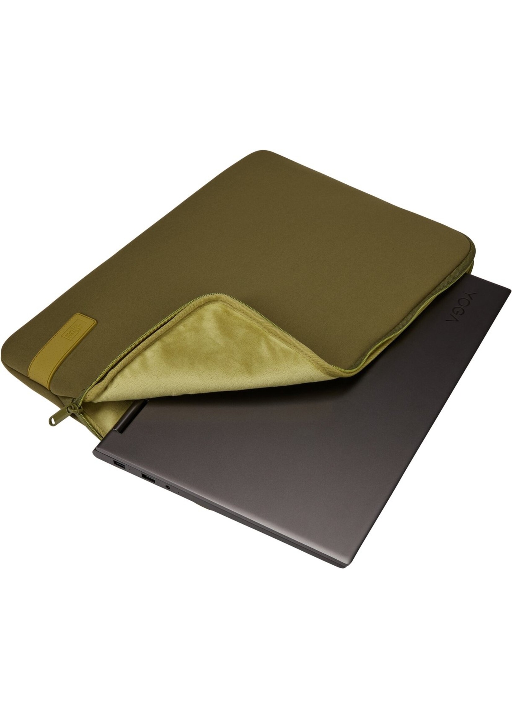 Laptoptas / Sleeve - 15.6 inch - Olijfgroen. Case Logic