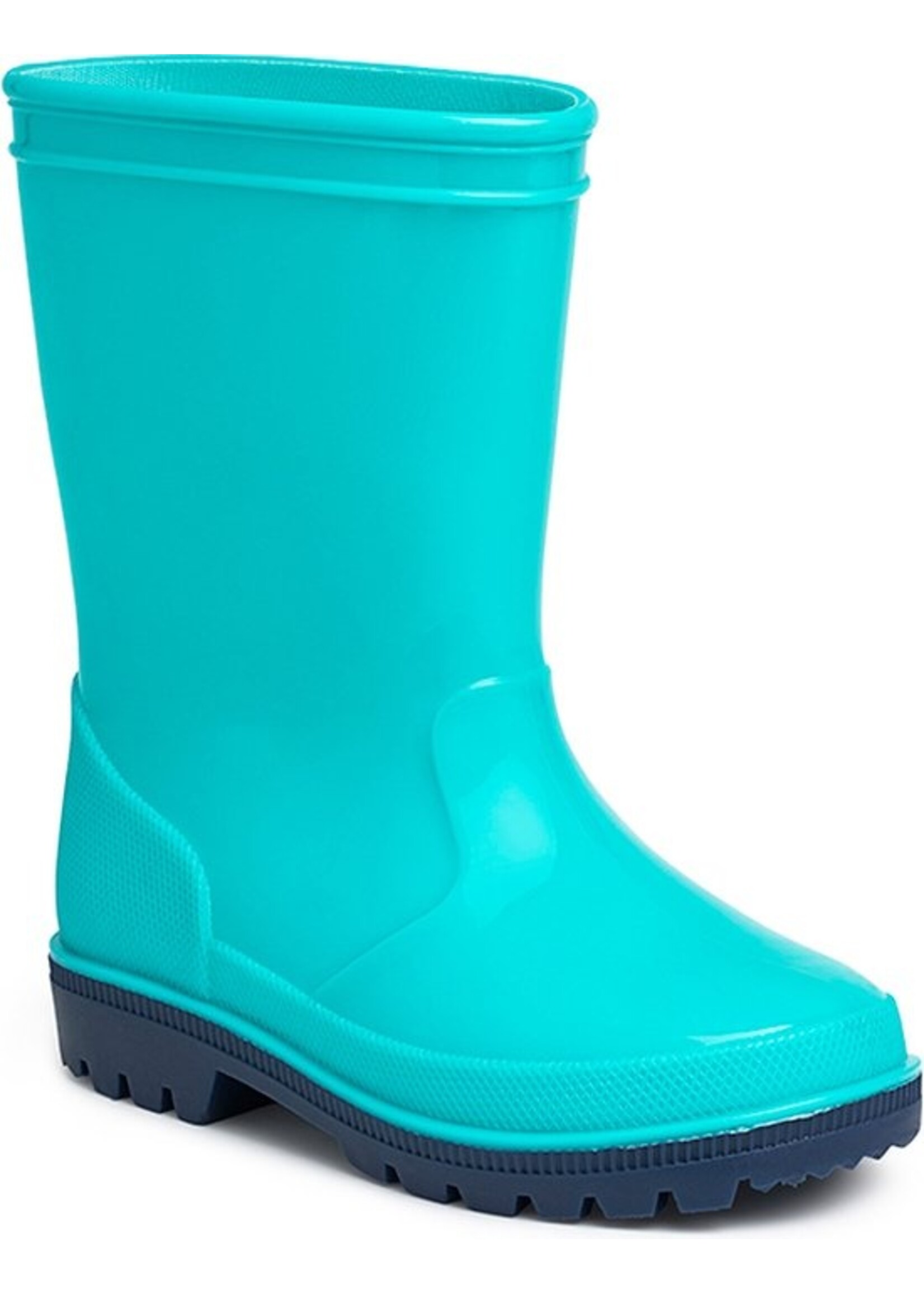 Rubberen kinderlaars met profielzool. Turqoise.
