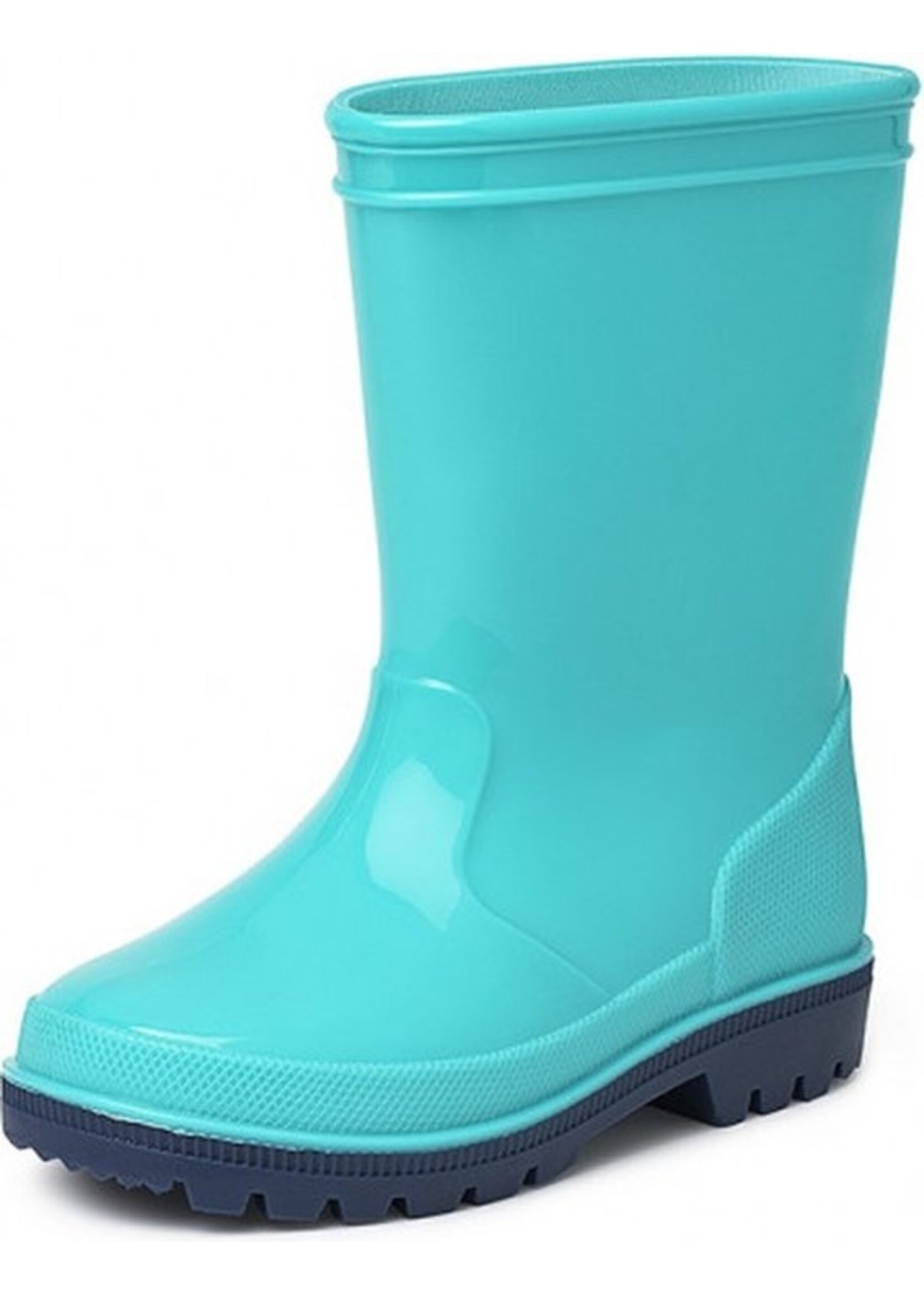 Rubberen kinderlaars met profielzool. Turqoise.