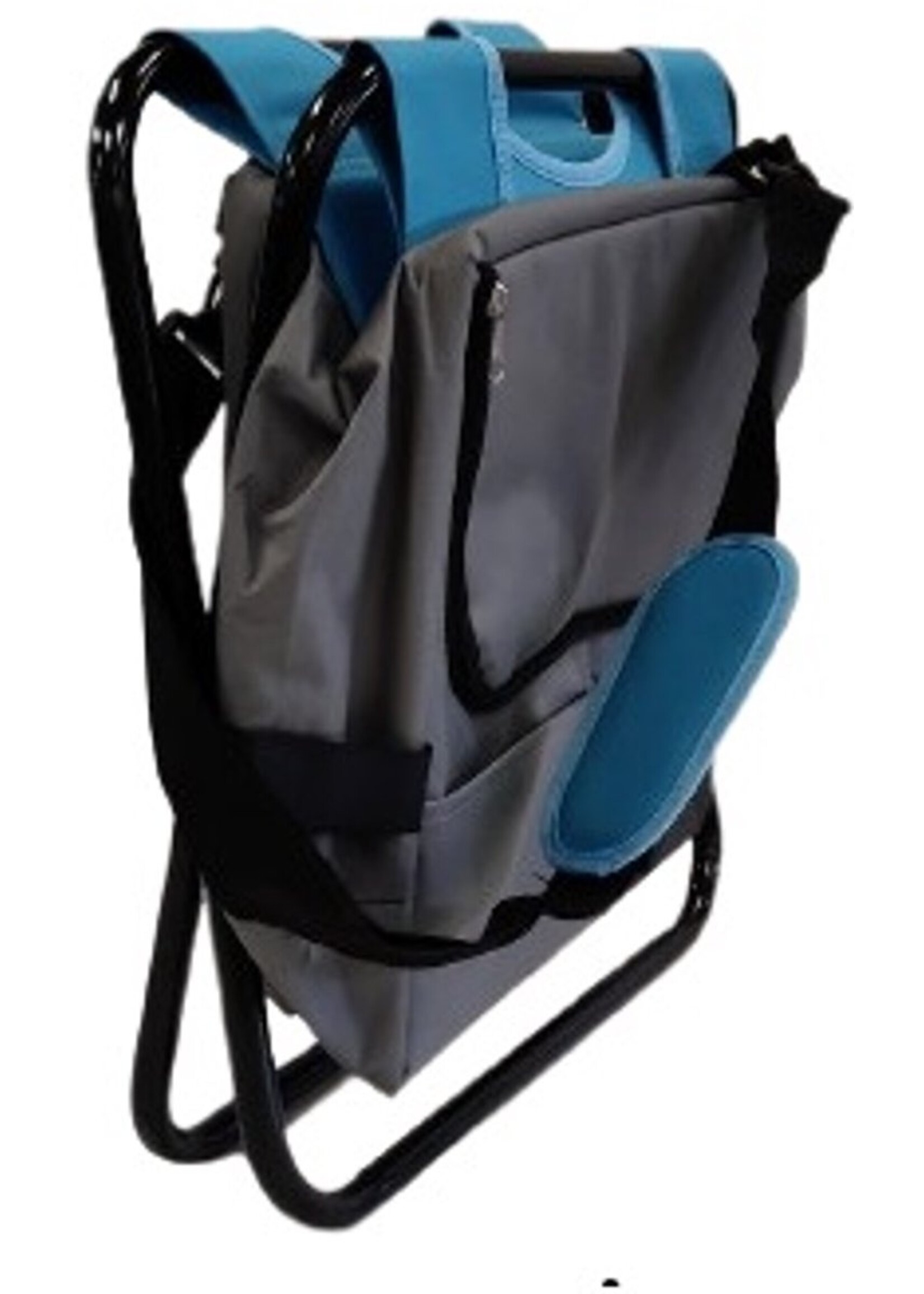 Visstoeltje mét koeltas, krukje voor festival, Campingstoeltje, Opvouwbaar.