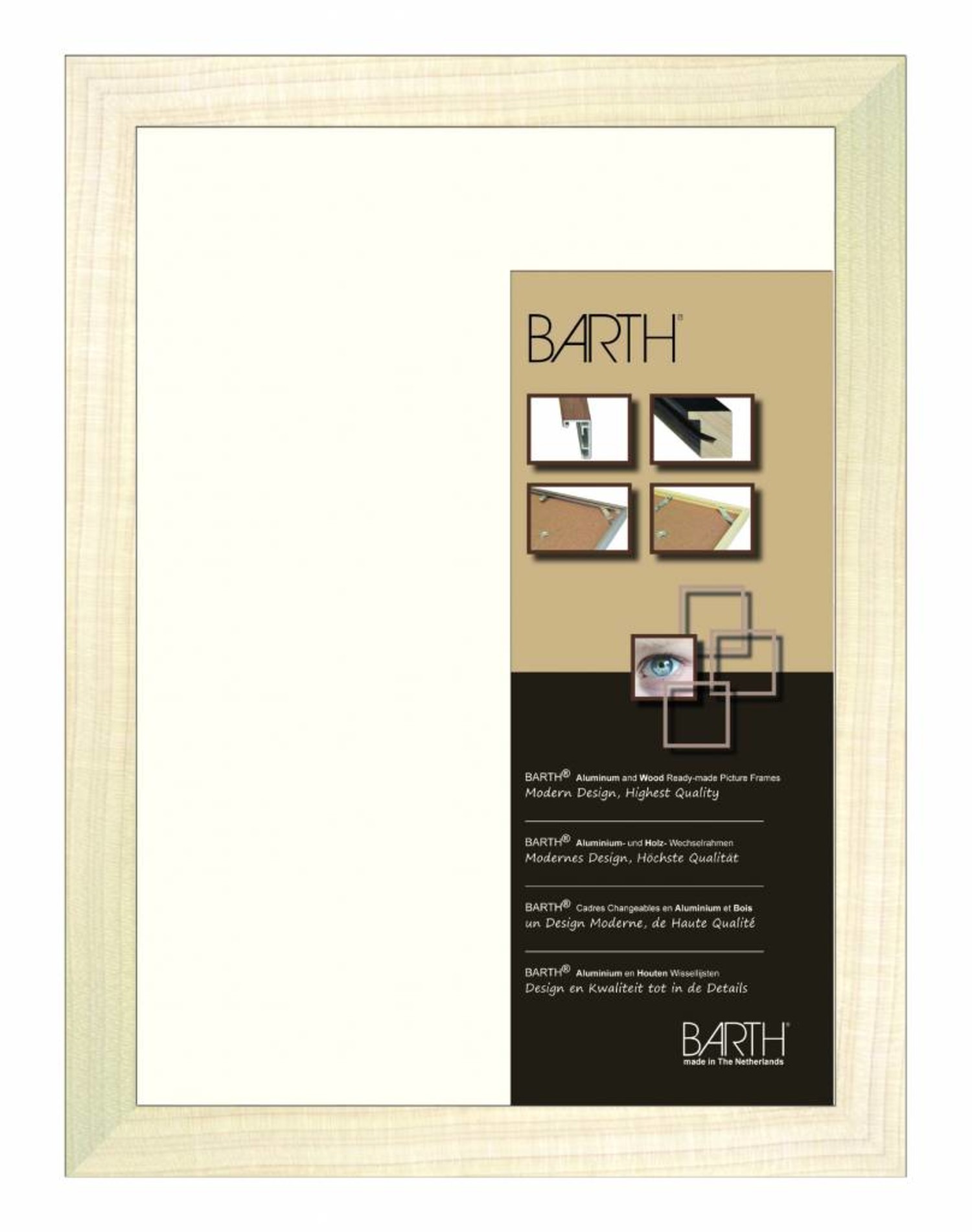 eer Afzonderlijk Bek Box frame Barth 3D 10 mm diepe lijst 810-777 blank hout - De Lijstenfabriek  B.V.