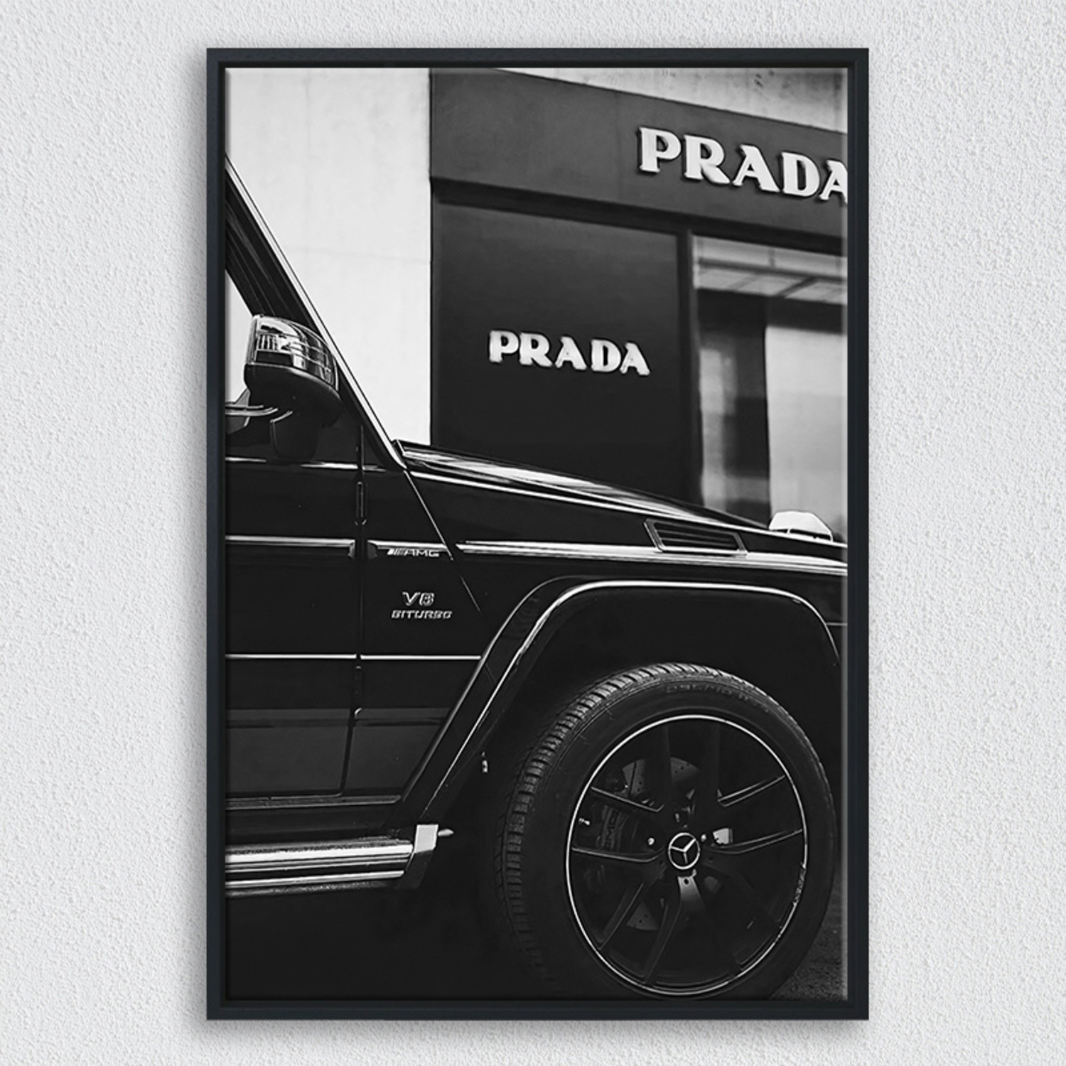 comfortabel Acrobatiek Handschrift Mooie canvas print Premium Car in zwarte baklijst 60 x 90 cm lijst - De  Lijstenfabriek B.V.