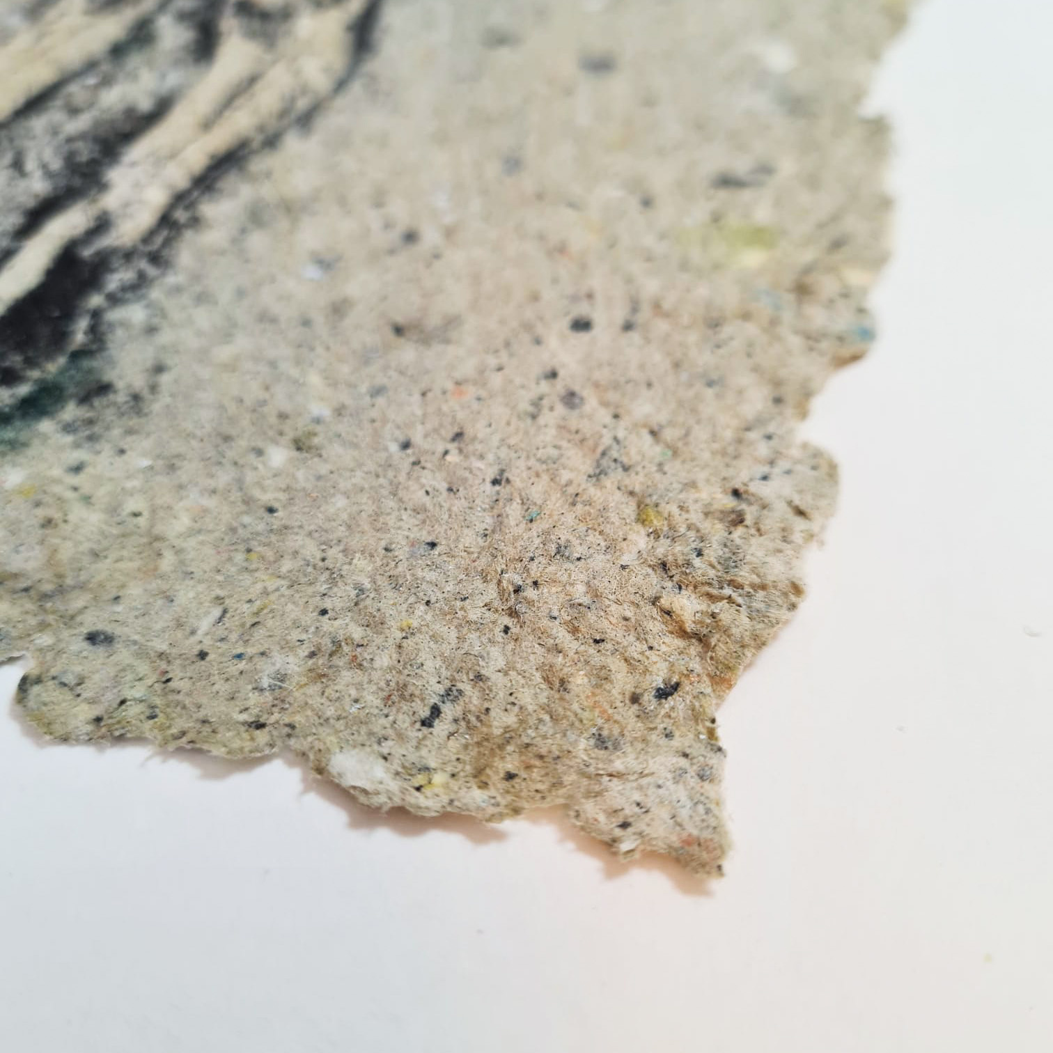 Werk verdiept ingelijst geschept papier