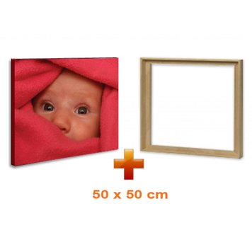 Eigen foto op canvas 50 x 50 cm met baklijst Eigen foto op canvas 50 x 50 cm met baklijst