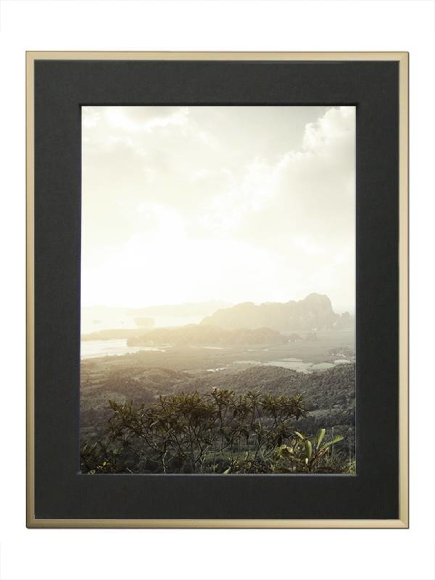 JUNOMI® Fotolijst 50 × 70 cm - glanzend goud aluminium