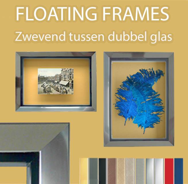 Floating - Inlijsten tussen 2 glasplaten - zwevend - De Lijstenfabriek B.V.