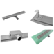 CityLine RVS douchegoot 80 cm flens met zijuitloop en haarfilter CityLine RVS douchegoot 80 cm flens met zijuitloop en haarfilter