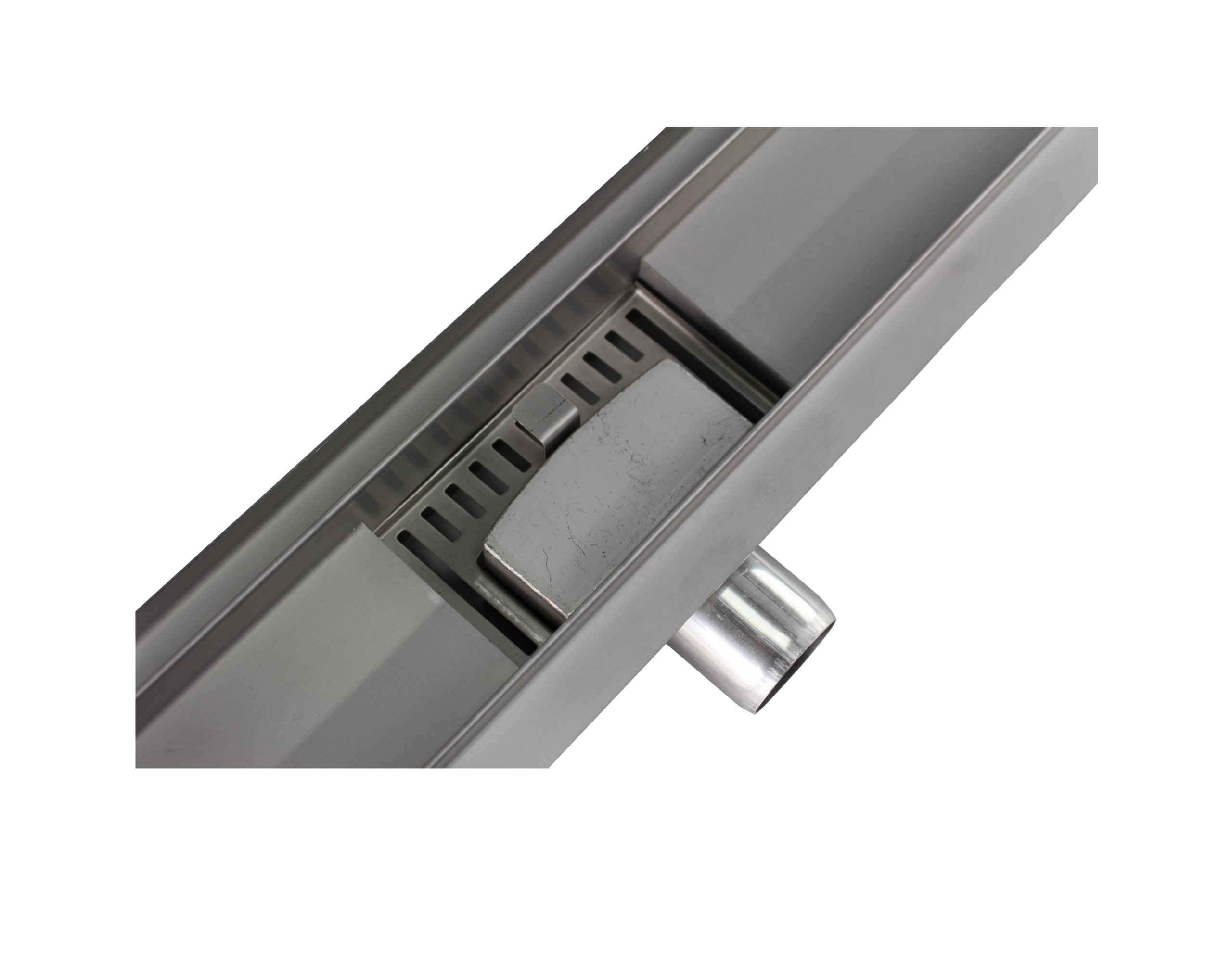 CityLine TopDesign RVS douchegoot 70 cm met zijuitloop en muurflens