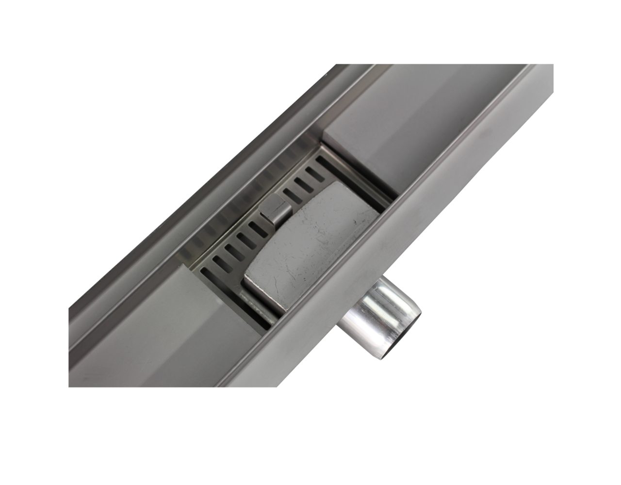 CityLine TopDesign RVS douchegoot 50 cm met zijuitloop en muurflens