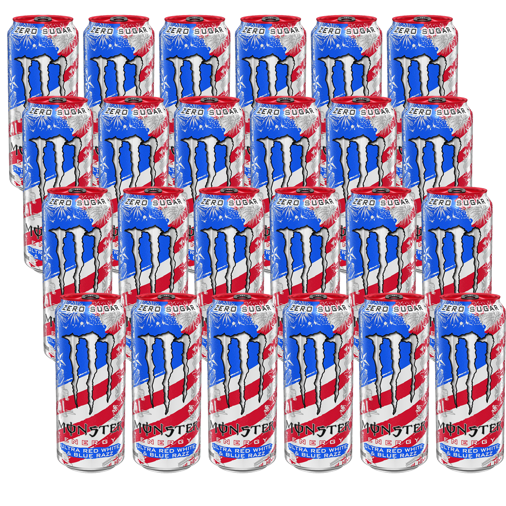 Blue Razz Monter Monster Ultra Red White & Blue Razz 24x473ml - Energy Cans NL