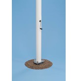 Flagpole with internal hoist rope + winch