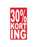 Rechteckige "30% korting" Sticker auf Niederländisch