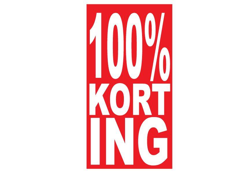 Rectangular 100% sale Sticker