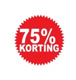 Ronde 75% korting Sticker