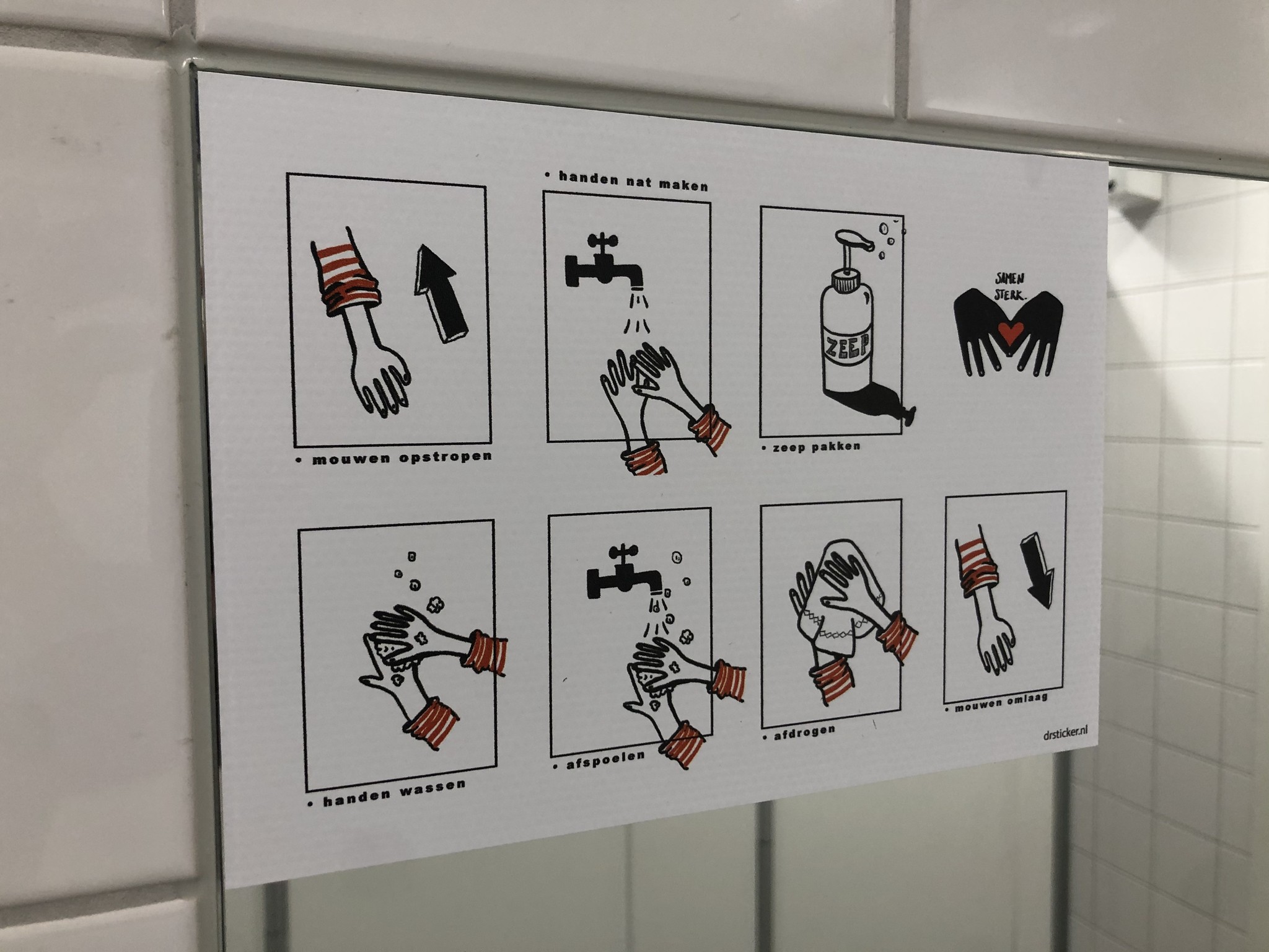 Stickerset  Hygiëne school Goed handen wassen