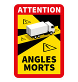 Blind spot - Autocollant Attention Angles Morts Truck (17 x 25 cm) (Prix = TVA incl.)