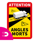 Feuille magnétique Blind spot - Attention Angles Morts Truck (17 x 25 cm) (Prix = TVA incl.)