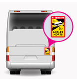 Blind spot - Autocollant Attention Angles Morts Bus PREMIUM (17 x 25 cm) (Prix = TVA incl.)