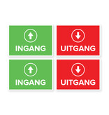 Easydot Wit Stickers A4: 2x Ingang, 2x Uitgang