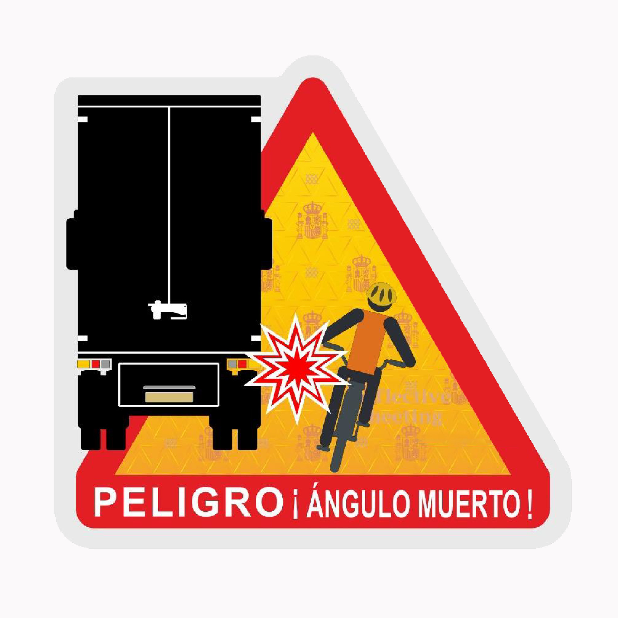 Angle mort - Autocollant Peligro ángulos muertos Truck Spain