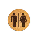 Toilet man and woman Cork around