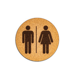 Toilette Mann und Frau Cork