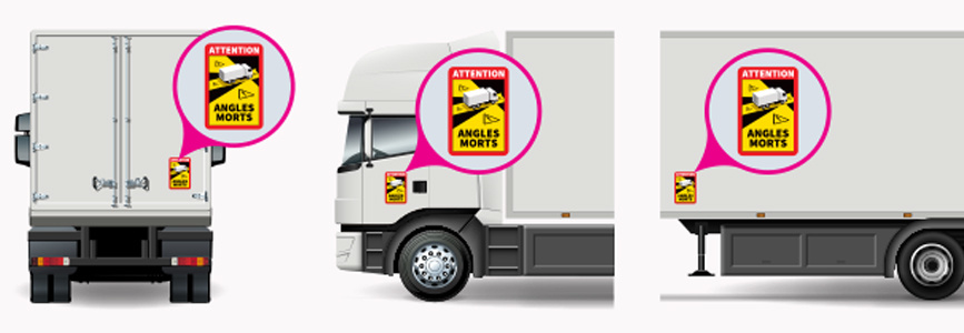 set stickers voor de dode hoek in de camper