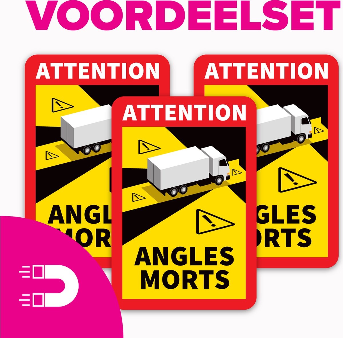 Angle mort - Attention Angles Morts Plaque aimantée Camion - Dr.Sticker
