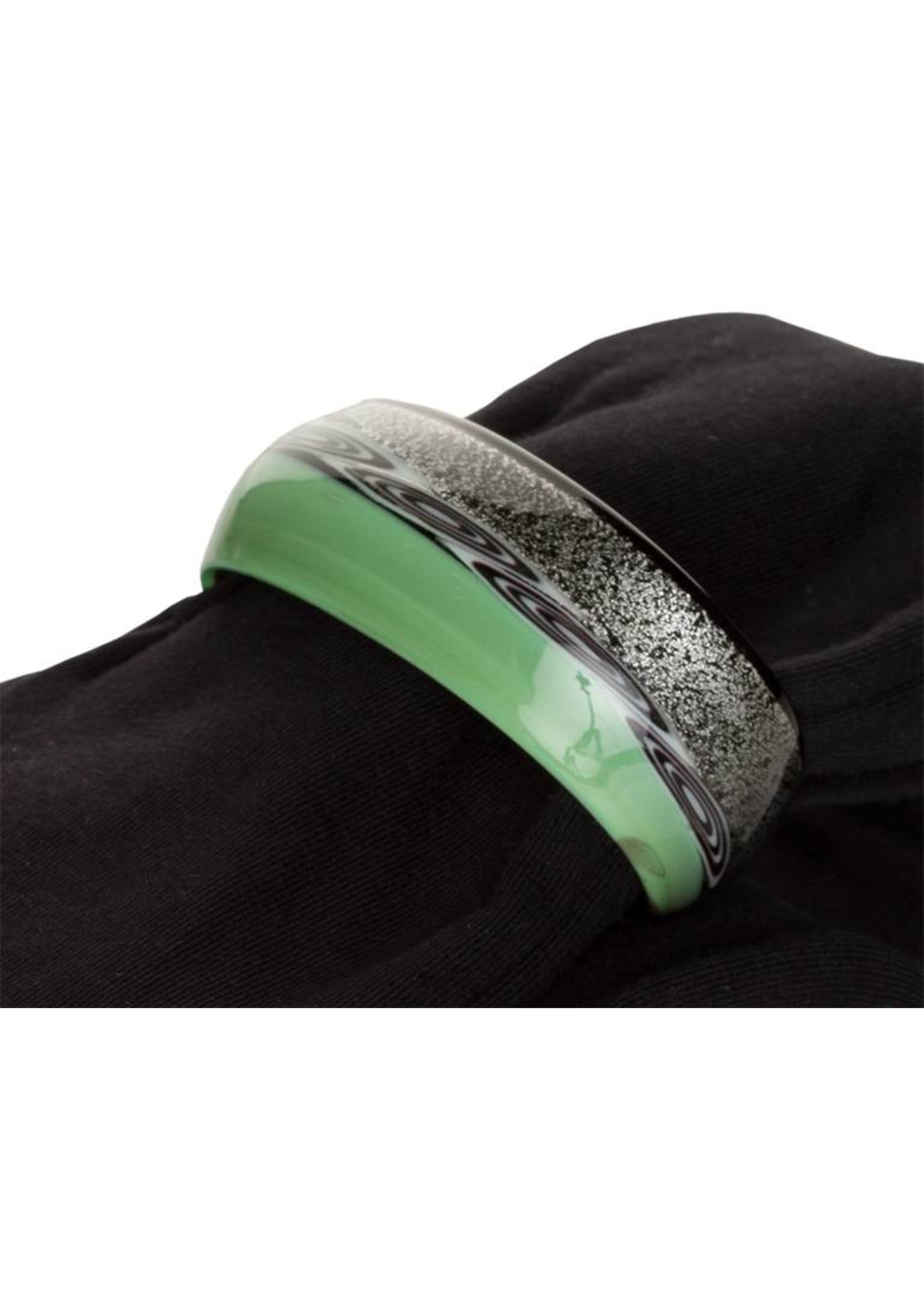 Embracelet mit schwarz/grünem Murano Schmuck Ring