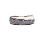 Murano Glass Ring in bianco/nero