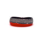 Murano Glass Ring in red/black