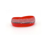 Murano glass bangle  in red
