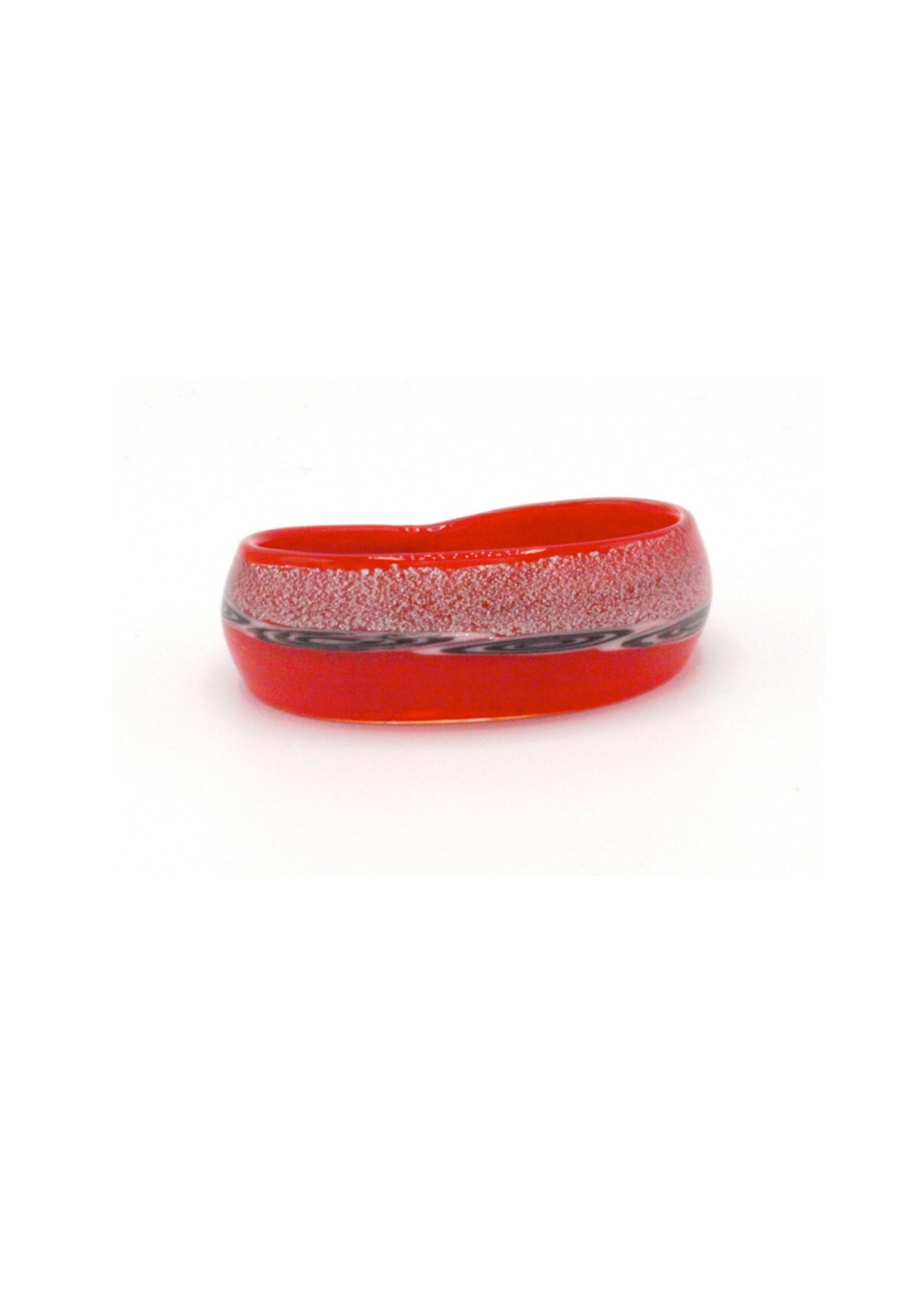 Murano glass bangle in red