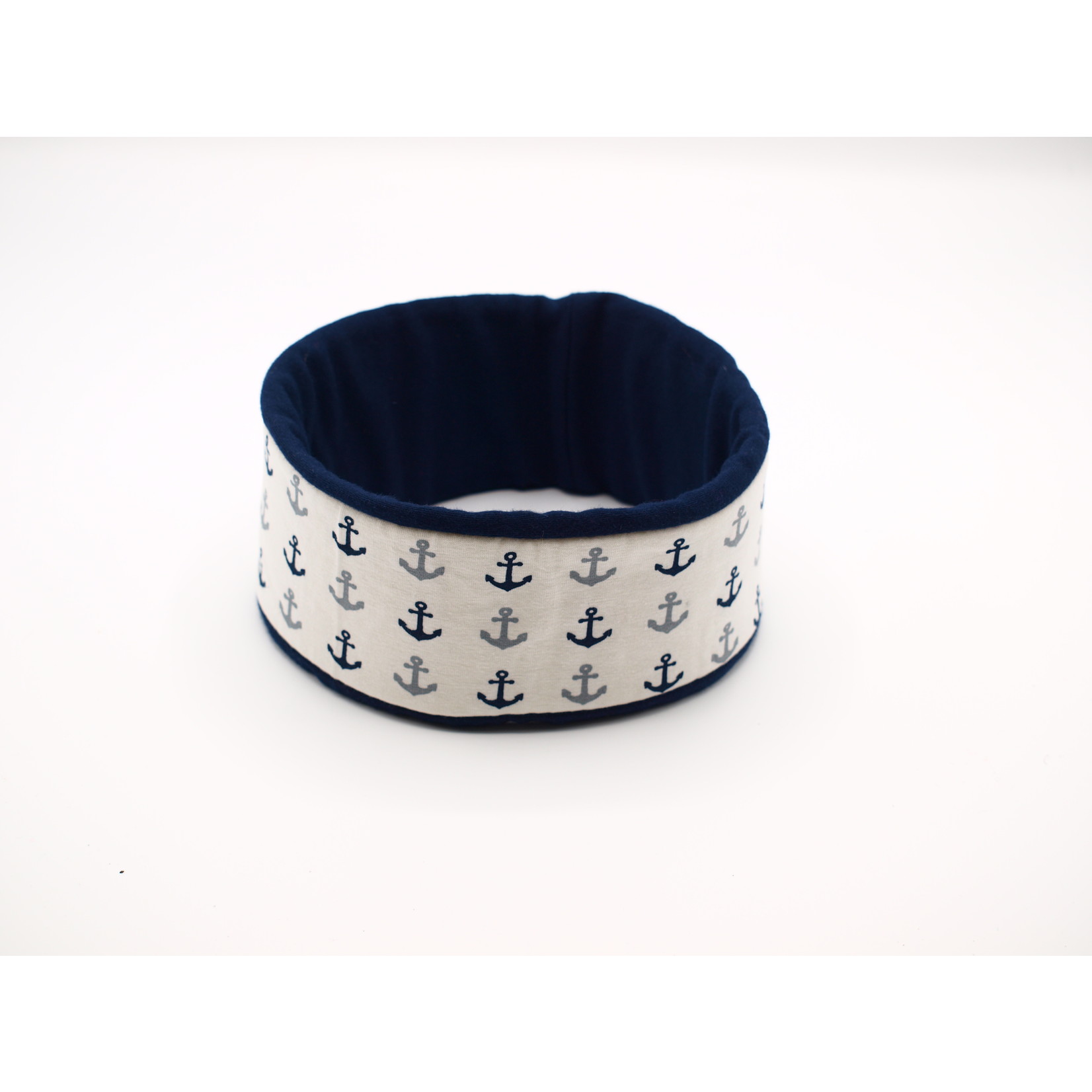 Kopfband "maritim" mit Ankern in blau und grau