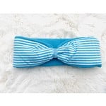 headband "classic stripes" in  loop-look  with blue colored velvet ribbon