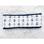 "Maritime" headband with anchors in blue and grey