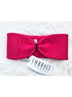 "Magenta" headband in loop-look with pink velvet ribbon