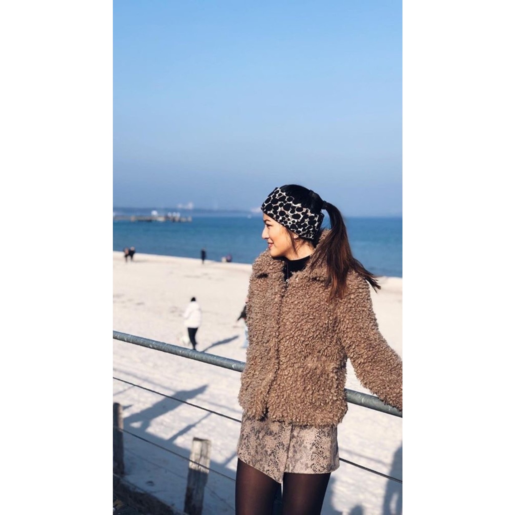 Kopfband "Beige dot"