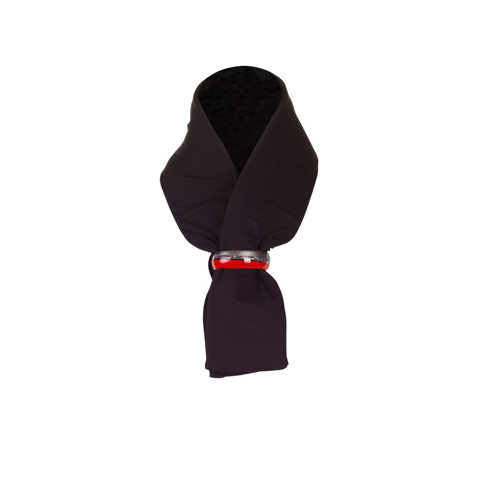 Embracelet. Schmuckschal in rot/schwarz