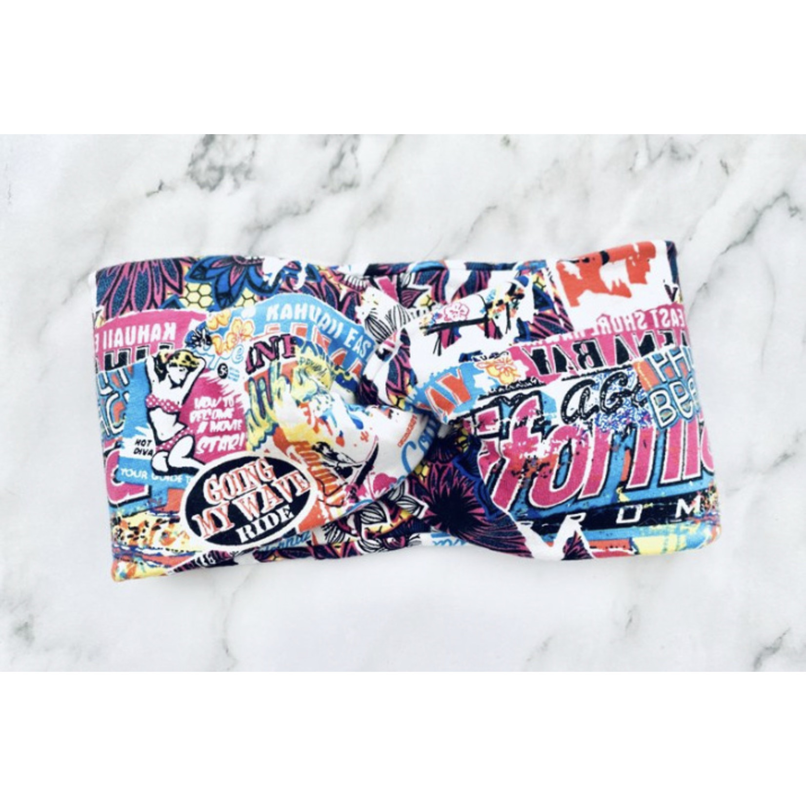 Kopfband handmade "Pacific Coast Magenta" in Knoten Optik