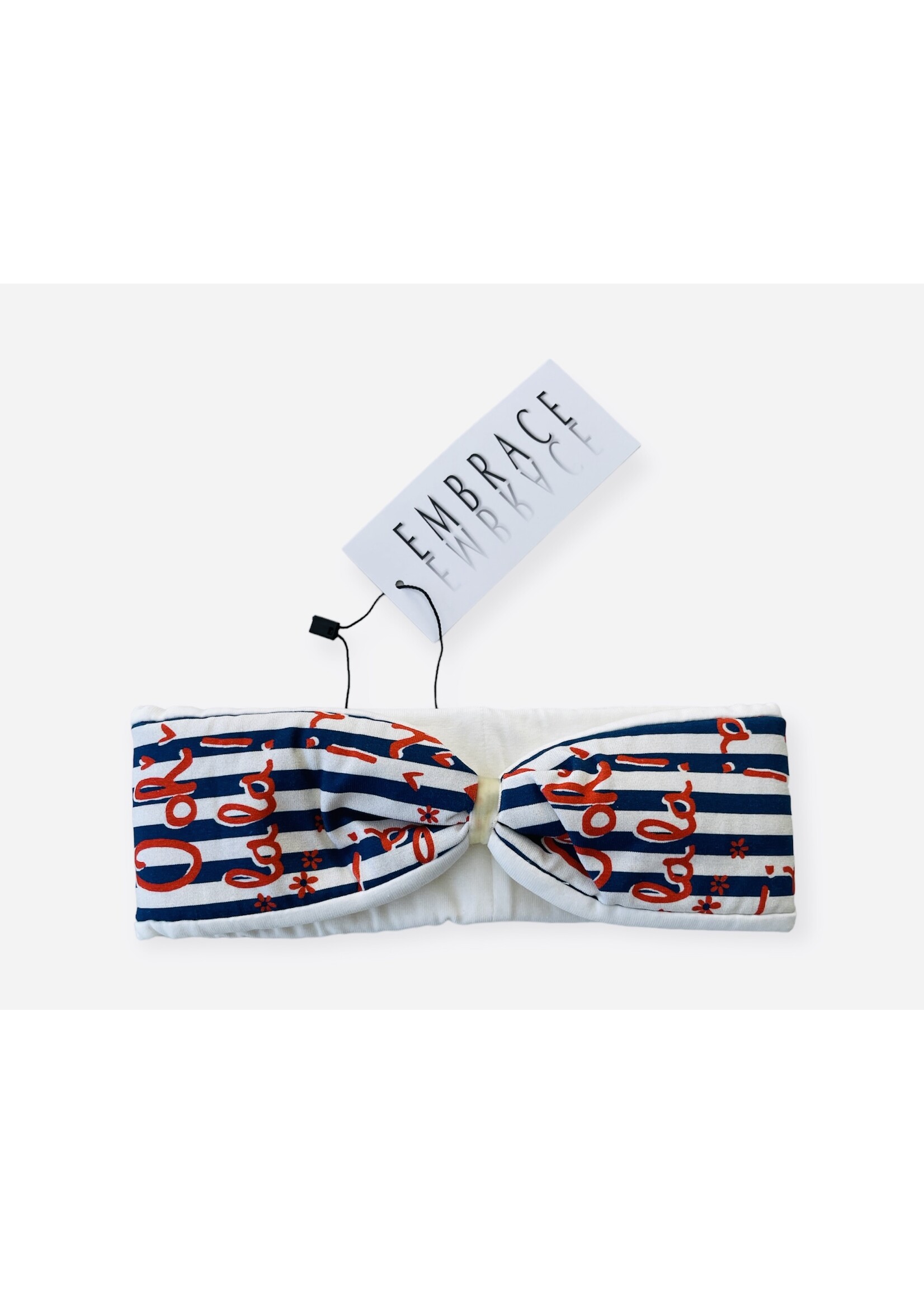 Headband "ooh la la" in a bow optic with a white velvet ribbon
