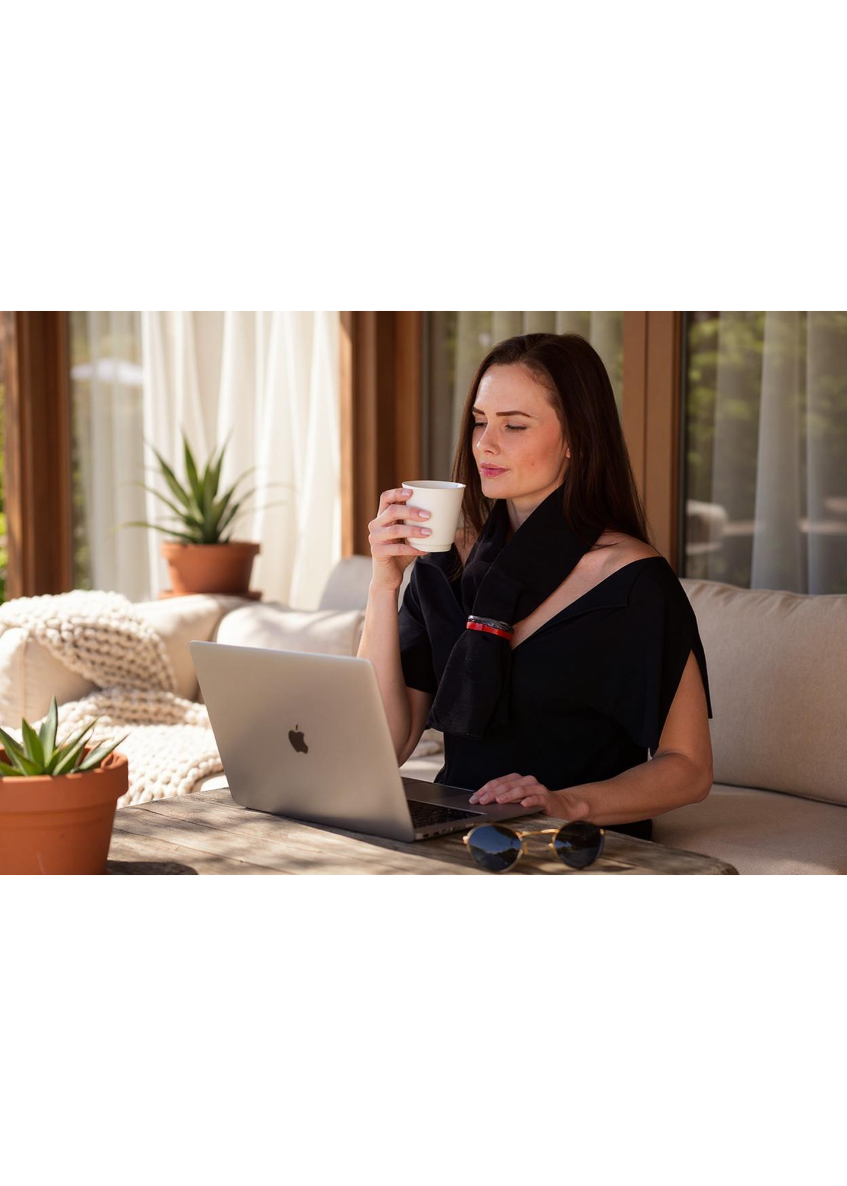 Bracciale in Vetro di Murano nero/rosso