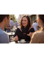 Embracelet. Decorative scarf in red/black