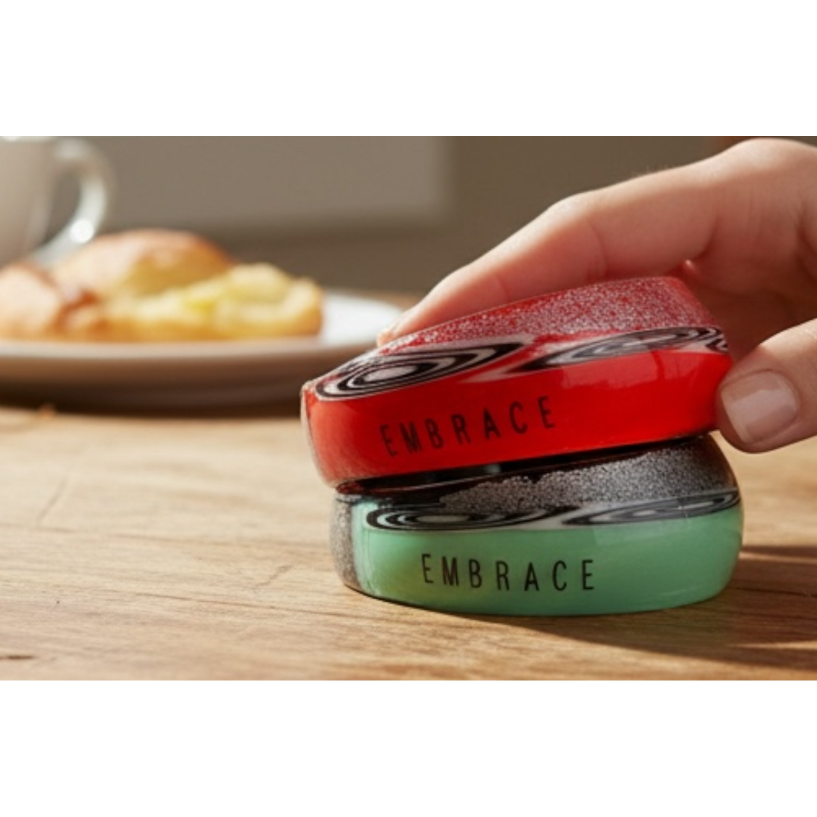 Murano Glass Ring in red/black