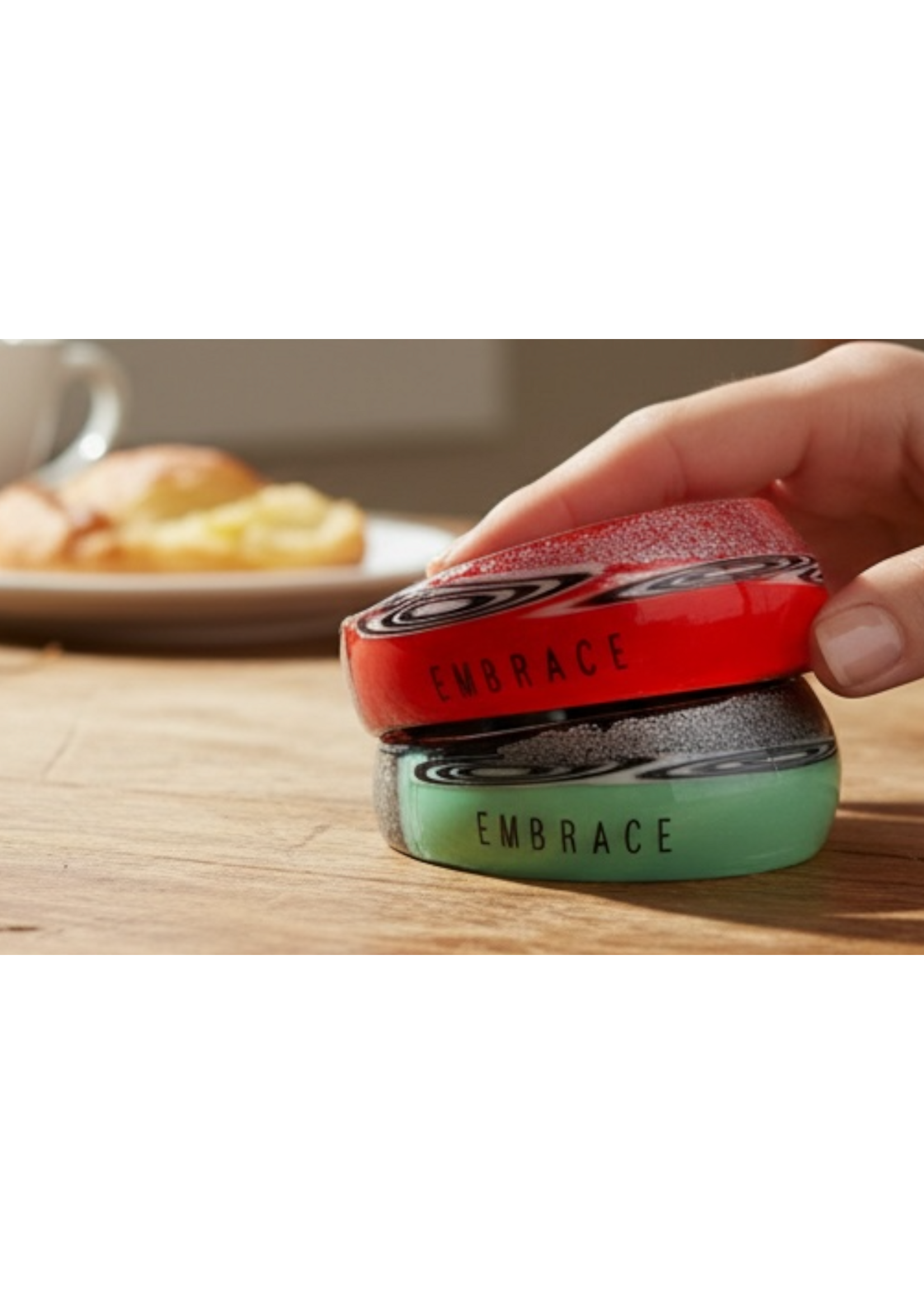 Murano Glass Ring in red/black