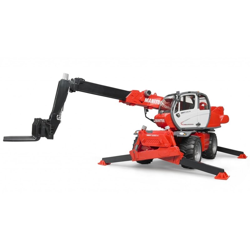 BRUDER Engin Télescopique MANITOU MRT 2150 - 1/16 - Avec Accessoires - Neuf