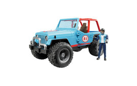 Bruder Jeep cross country racer bleue avec conducteur